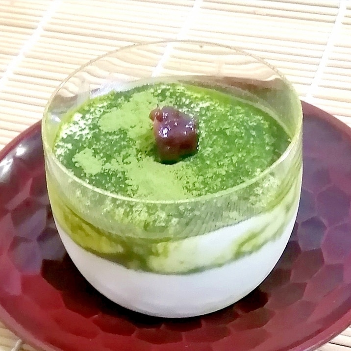 ベビチーと豆腐で抹茶ティラミス♡隠し味の味噌がミソ